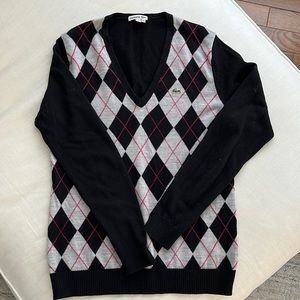 Lacoste argyle v-neck sweater